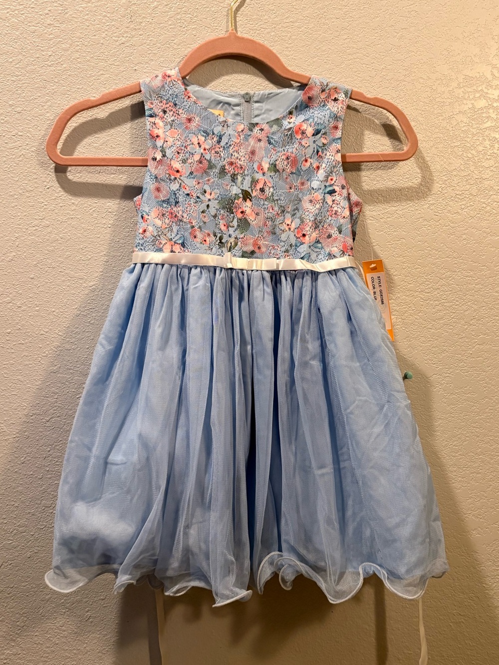 Purple Rose Little Girl’s Blue Floral Summer Dress, NWT, Size 6